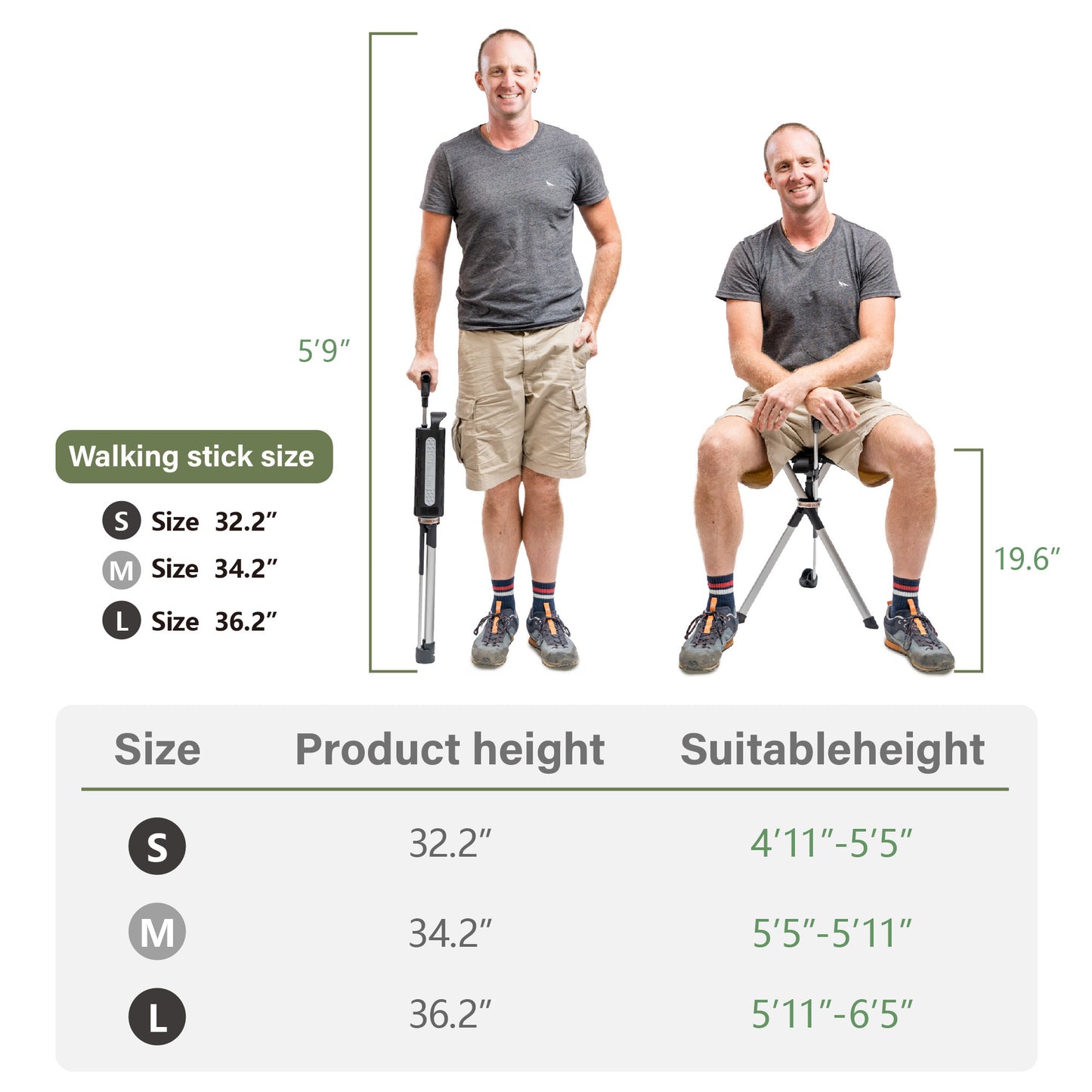 Ta-Da Chair Series 2 - Foldable Chair Walking Seat